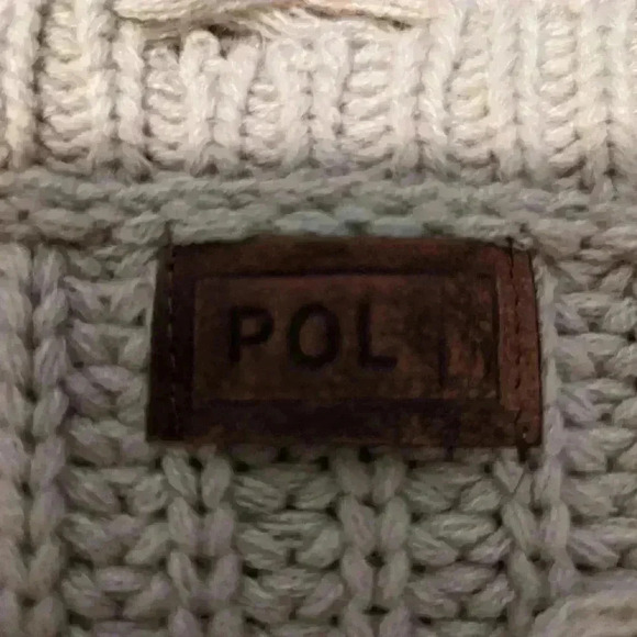 POL women's size large beige chunky oversized sweater - Picture 8 of 8
